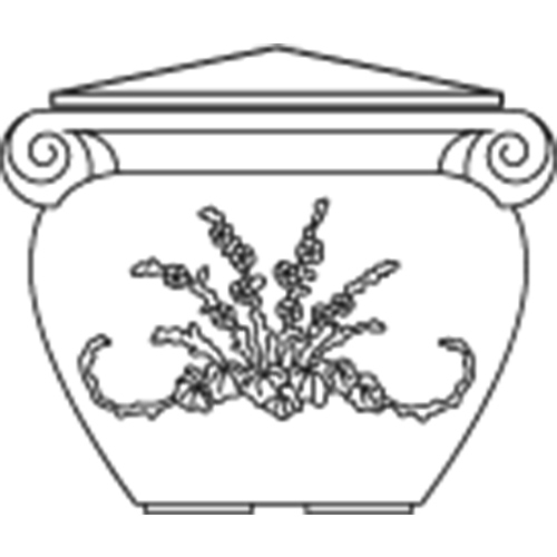 CAD Drawings Longshadow® Planters & Garden Ornaments, Classic Garden Ornaments, Ltd.® Hollyhock Munstead Finial
